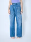 Jw Anderson Twisted Midrise Workwear Boyfriend Jeans In Animal Print