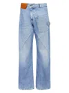 Jw Anderson Twisted Midrise Workwear Boyfriend Jeans In Blue