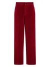 Jw Anderson Pantalone In Velluto Rosso Donna In Red