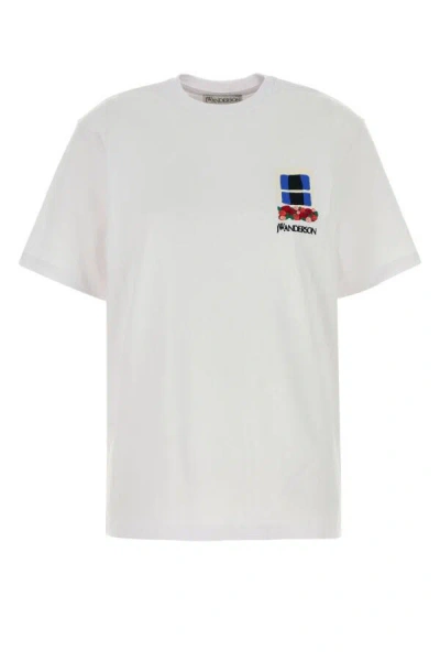 JW ANDERSON JW ANDERSON WOMEN WHITE COTTON T-SHIRT