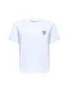 Jw Anderson White Embroidered Logo Printed T-shirt In White
