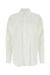 Jw Anderson White Poplin Shirt In White