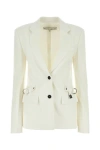 Jw Anderson White Stretch Polyester Blend Blazer In White
