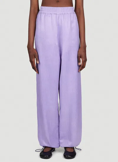 Jw Anderson Women Wide Leg Suit Pants In Purple