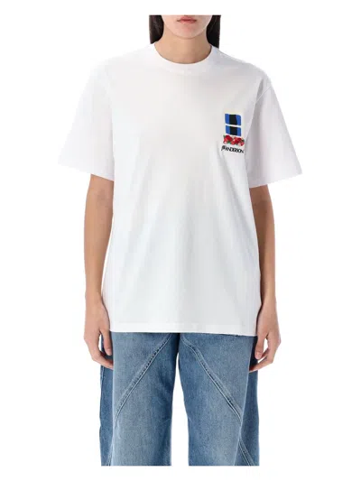 JW ANDERSON WOMEN'S WINDOW EMBROIDERED T-SHIRT