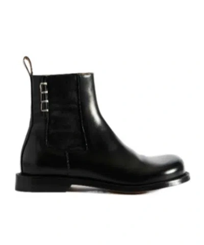 Jw Anderson Loafer Whipstitched Leather Chelsea Boots In Black