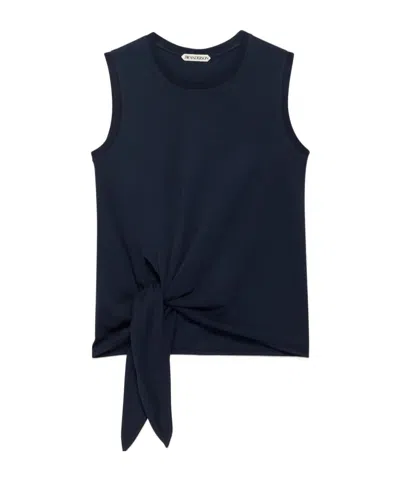 Jw Anderson Womens Hem Knot Tank Top In Navy In Blue