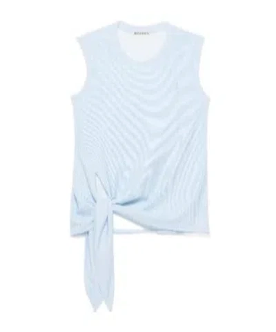 Jw Anderson Womens Hem Knot Tank Top In White  Blue