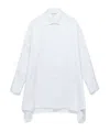 Jw Anderson Womens Knotted Detail Shirt Dress In White  Blue In White