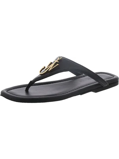 Jw Anderson Woman Thong Sandal Black Size 10 Lambskin