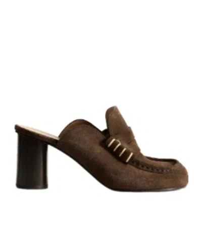 Jw Anderson Womens Loafer Mule Sandal In Chocolate Brown