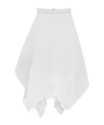 Jw Anderson Womens Pleated Skirt In White In Multi