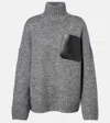Jw Anderson Wool And Alpaca-blend Turtleneck Sweater In Gray