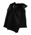 Jw Anderson Asymmetric Draped Wool Mid-rise Mini Skirt In Black