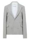 Jw Anderson Double Breasted Tailored Jacket Structured Shoulders In Gray