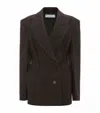 Jw Anderson J.w. Anderson Double-breasted Hourglass Blazer In Green