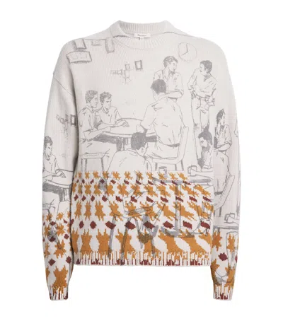 Jw Anderson Wool-blend Jacquard Print Sweater