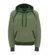 Jw Anderson Textured Knit Drawstring Hoodie In Green