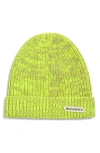 Jw Anderson Wool Blend Mouline Beanie In Green