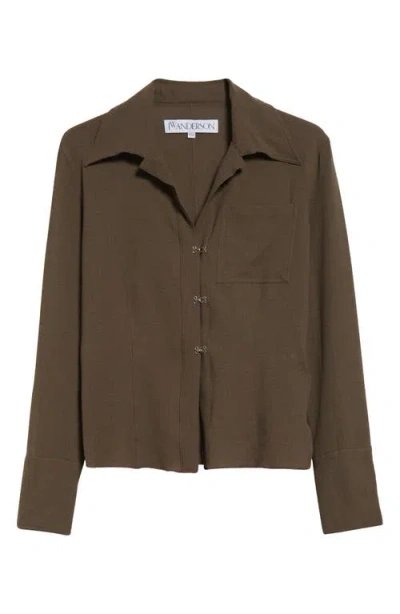 Jw Anderson Wool Blend Shirt In Khaki