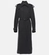 Jw Anderson Wool-blend Trench Coat In Grey