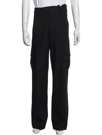 Pre-owned Jw Anderson Wool Cargo Pants In Black