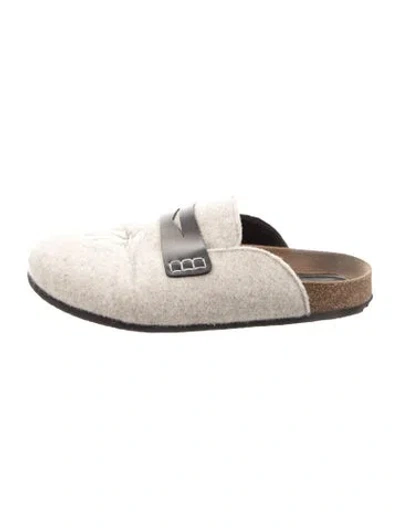Pre-owned Jw Anderson Wool Colorblock Pattern Mules