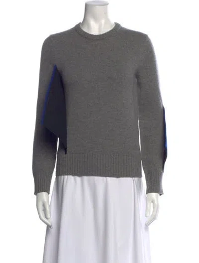 Pre-owned Jw Anderson Wool Colorblock Pattern Sweater In Blue/grey