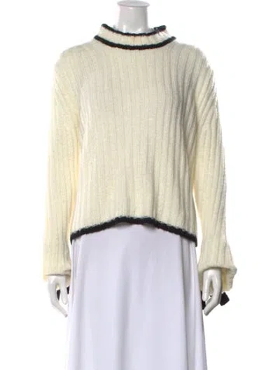 Pre-owned Jw Anderson Wool Crew Neck Sweater In Neutral