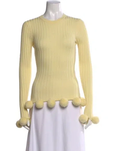 Pre-owned Jw Anderson Wool Crew Neck Top In Yellow