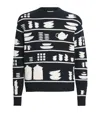 Jw Anderson Tableware-pattern Crew-neck Sweater In Black