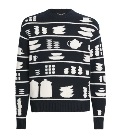 JW ANDERSON WOOL CROCKERY JACQUARD SWEATER