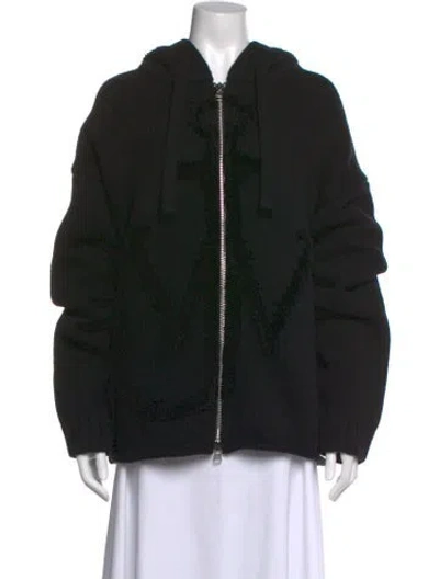 Pre-owned Jw Anderson Wool Graphic Print Sweater W/ Tags In Black