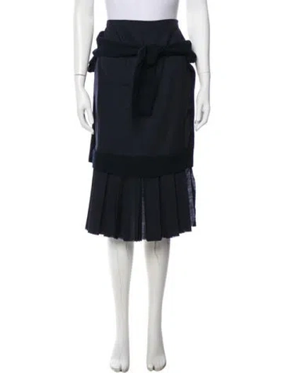 Pre-owned Jw Anderson Wool Knee-length Skirt In Blue