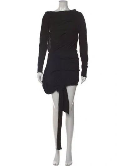 Pre-owned Jw Anderson Wool Long Dress In Black