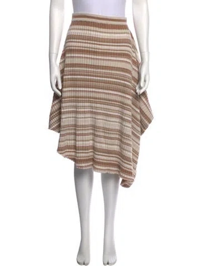 Pre-owned Jw Anderson Wool Midi Length Skirt In Neutral