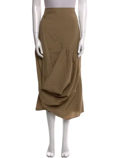 Pre-owned Jw Anderson Wool Midi Length Skirt In Neutral