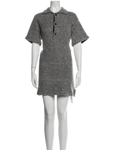 Pre-owned Jw Anderson Wool Mini Dress In Silver