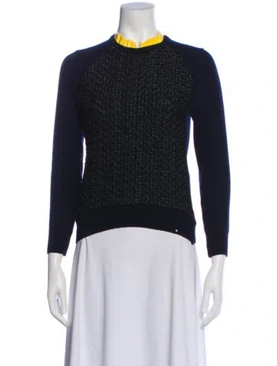 Pre-owned Jw Anderson Wool Mock Neck Sweater In Blue