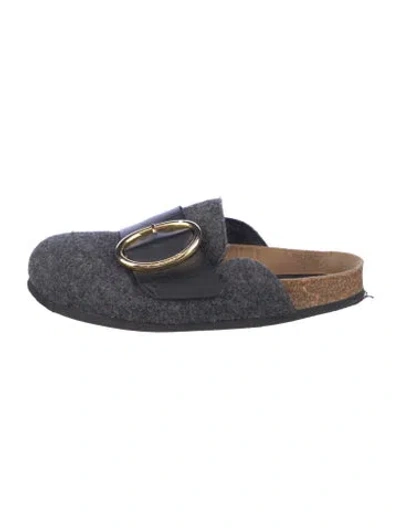 Pre-owned Jw Anderson Wool Mules In Blue