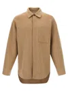 Jw Anderson Asymmetrical Wool Overshirt In Brown
