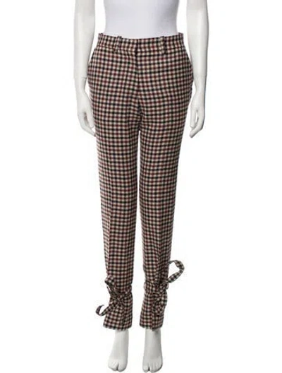 Pre-owned Jw Anderson Wool Straight Leg Pants In Neutral