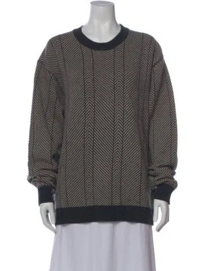 Pre-owned Jw Anderson Wool Striped Sweater W/ Tags In Gray