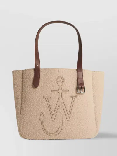 Jw Anderson Wool Tote Bag Textured Fabric