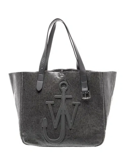 Pre-owned Jw Anderson Wool Tote In Grey