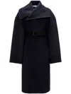 Jw Anderson Wrap Coat In Black