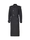 Jw Anderson Wool Trench Coat In Grey