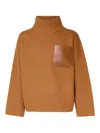 Jw Anderson Brown Jwa Pocket Sweater<br/> In Brown