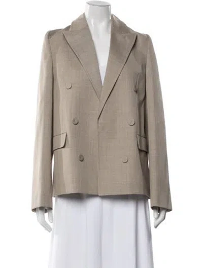 Pre-owned Jw Anderson Wool Tweed Pattern Blazer W/ Tags In Neutrals