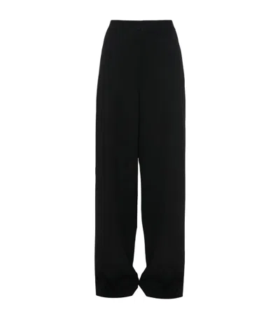 Jw Anderson Wool Wide-leg Trousers In Black